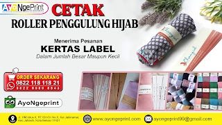Cetak Roll Hijab Penggulung Jilbab Packaging di Japah Blora