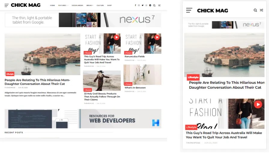 ChickMag Pro Responsive Blogger Template ChickMag Pro Responsive Blogger Template