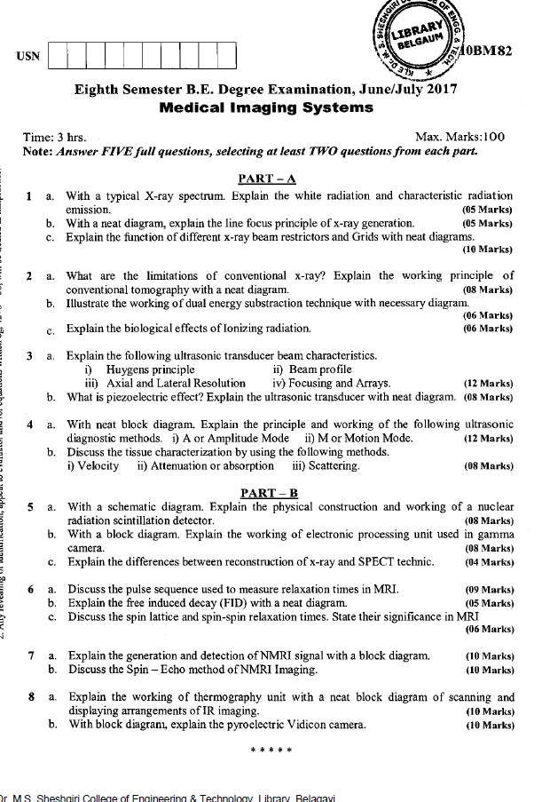 Visvesvaraya Technological University B.E. (CBCS) Eighth Semester