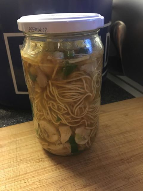 Homemade Chinese chicken and mushroom pot noodle (Slimming World friendly)