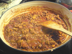 Eclectic Red Barn: Bolognaise sauce for pizza bread