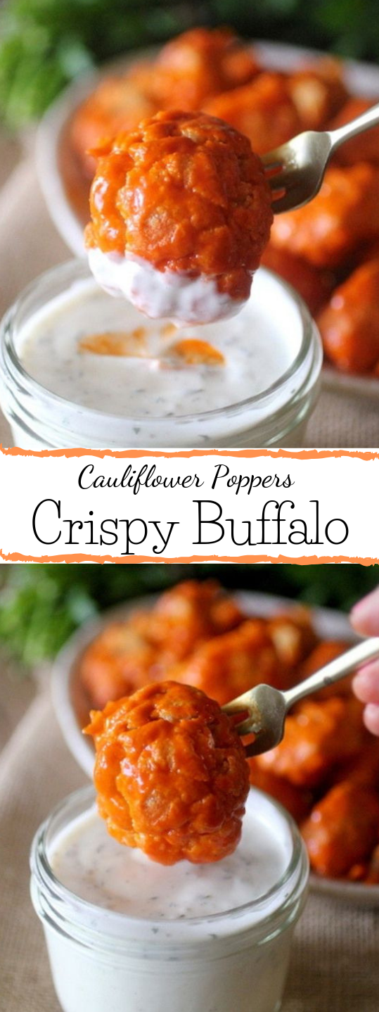 Crispy Buffalo Cauliflower Poppers #cauliflower #vegan #sandwich #vegetables #easy