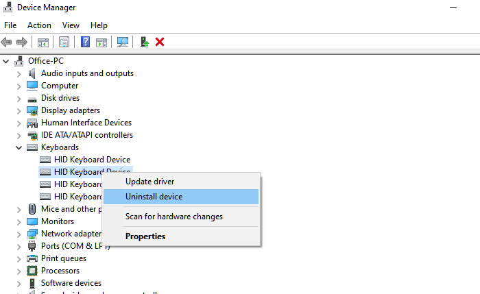 desinstalar dispositivo de hardware windows 10