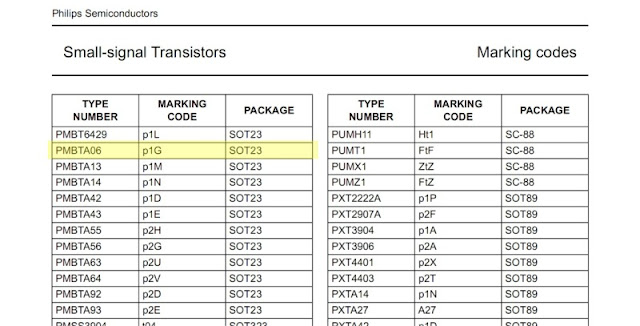 Sot23 5 маркировка таблица