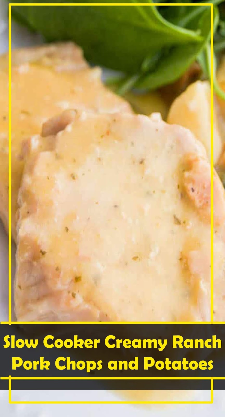 THE BEST Slow Cooker Creamy Ranch Pork Chops and Potatoes
