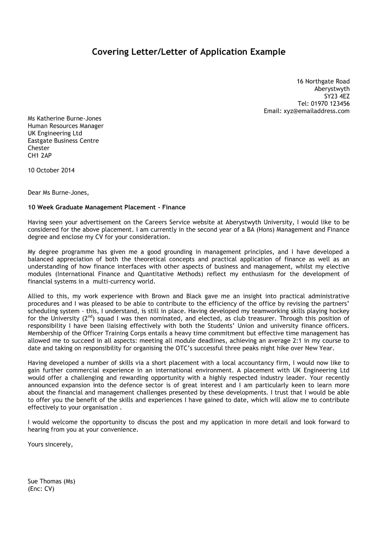 How To Write An Effective Cover Letter Uk | Sample Letter
