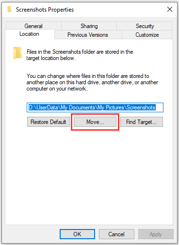 How to Alter Windows 10 Screenshots Folder