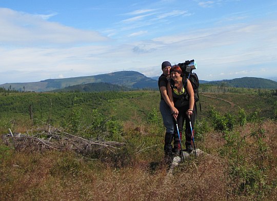 Na szczycie Glinne (1034 m n.p.m.).