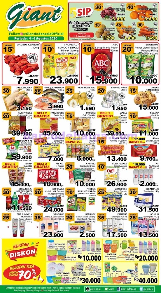 Katalog Promo Jsm Giant Akhir Pekan 11 13 Desember 2020 Barcodeharga Harga Promo Alfamart Indomaret Giant Hypermart Superindo Lottemart Carrefour