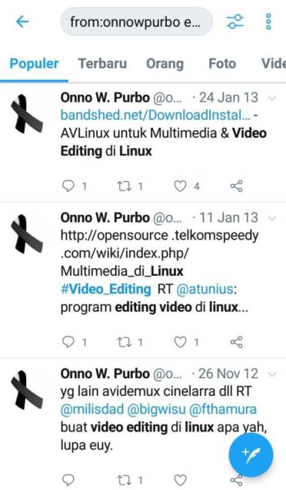 Cara Melihat Mencari Tweet Lama Di Android Santri Dan Alam