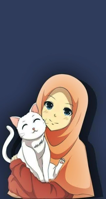 Gambar kartun muslimah lucu