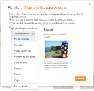 ¿Cómo habilitar las plantilla móvil de mi blog de Blogger?