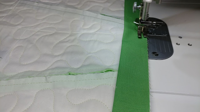 Machine sewing binding