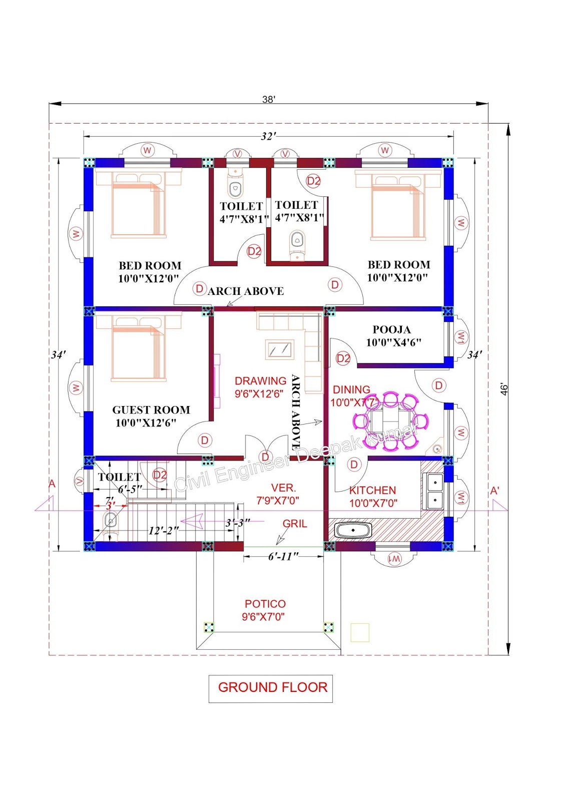 Civil Engineering Drawing House Plan Images Result - Samdexo