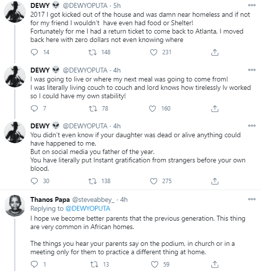 “Hypocrite” – Charly Boy’s daughter, Dewy drags her father for lying about accepting her as lesbian