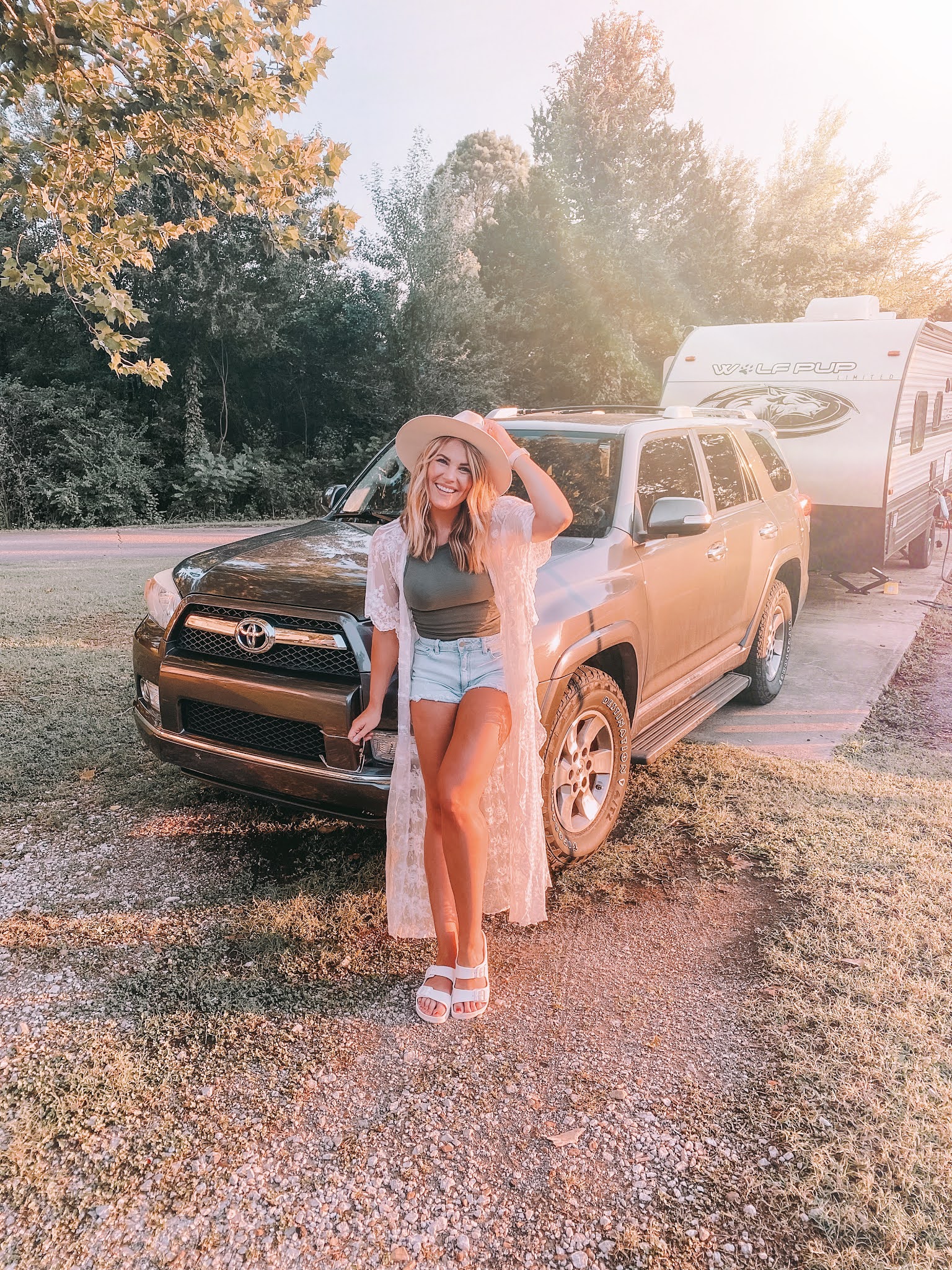 Travel blogger Amanda Martin rents a travel trailer to camp in Oklahoma