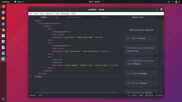 Atom Text Editor Ubuntu