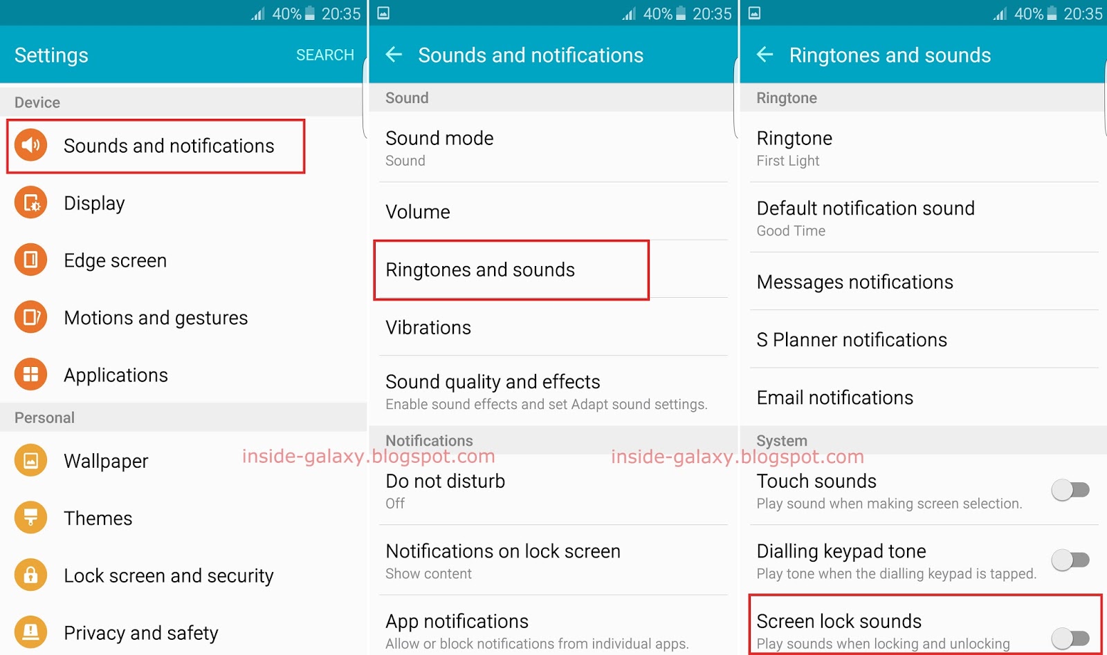 Inside Galaxy Samsung Galaxy S6 Edge How to Enable or Disable Screen