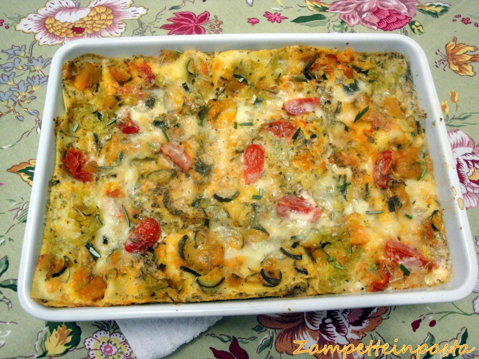 Lasagne vegetariane - Primo piatto con le verdure