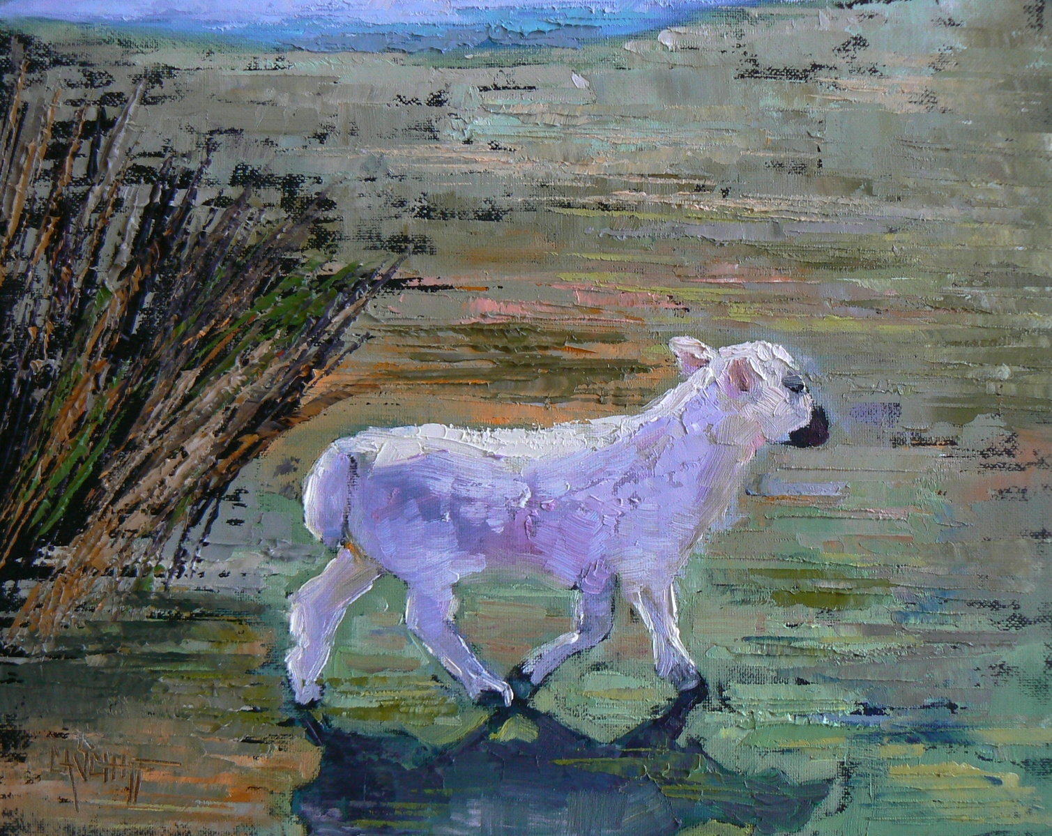 Contemporary Artists of North Carolina Daily Painting, Oil, Animal