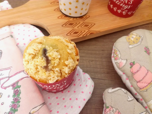 Muffins à la Myrtille et son crumble gourmand 