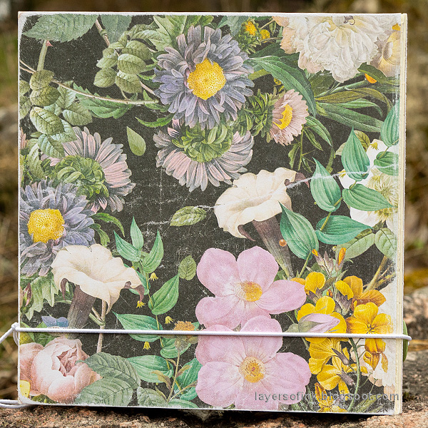 Layers of ink - Floral Folio DIY Notebook Tutorial by Anna-Karin Evaldsson.