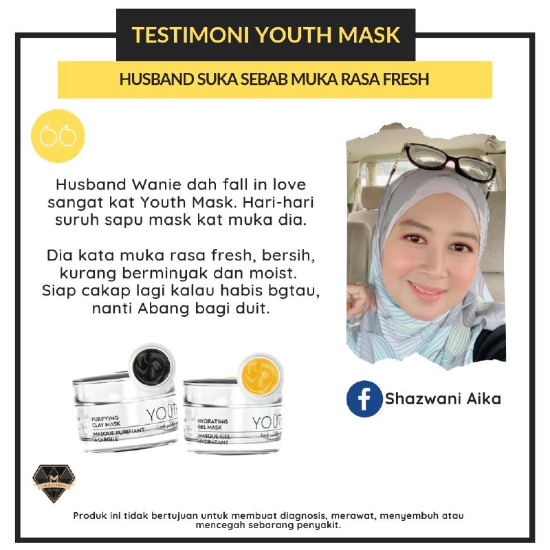 Testimoni YOUTH Mask Shaklee