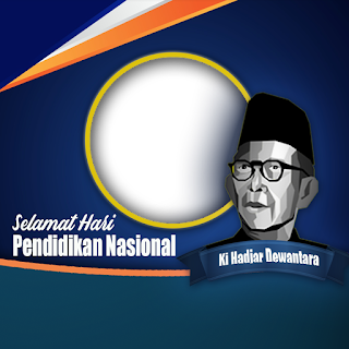 Frame kosongan twibbon selamat hari pendidikan nasional PNG - kanalmu