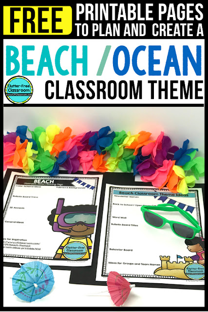Beach Themed Classroom Ideas Printable Classroom Decorations