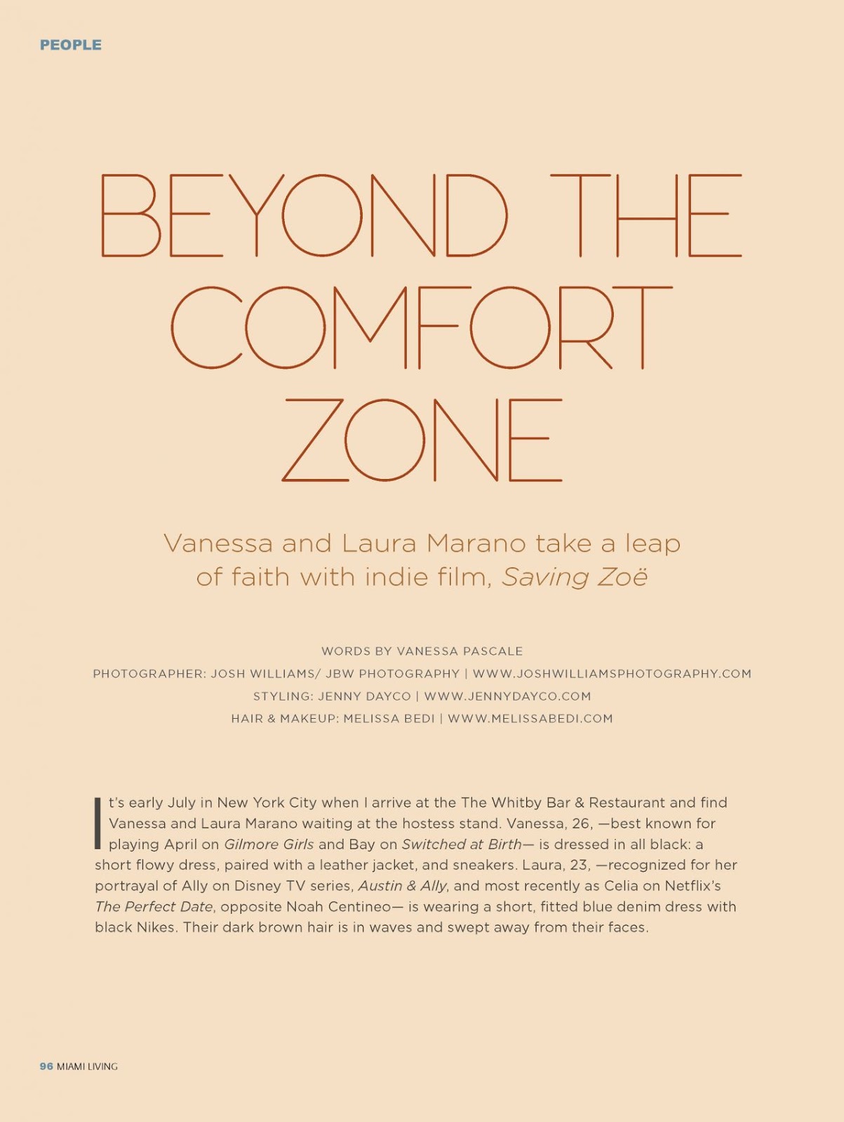 Laura Marano and Vanessa Marano – Miami Living Magazine August 2019