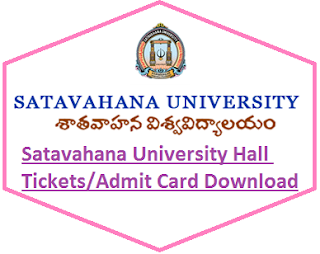 Satavahana University Hall Tickets 2020