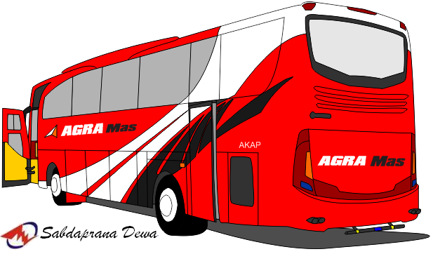 Baru 32 Cara Menggambar Bus Agra Mas