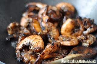 Black Garlic King Prawn Kebab w/ Cucumber & Lime Black Garlic King Prawn Kebab w/ Cucumber & Lime