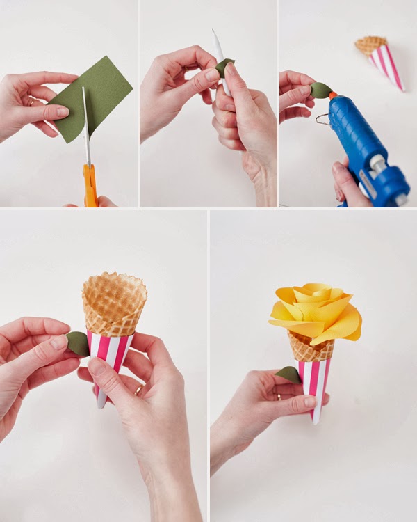 WOWDIY PAPER FLOWER CONE BOUQUETS WOWDIY