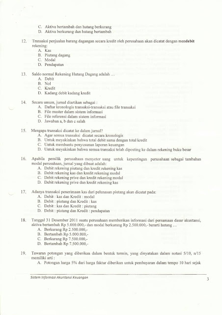 Soal UAS SIAK