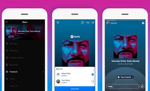 Spotify deja compartir canciones en historias de Facebook