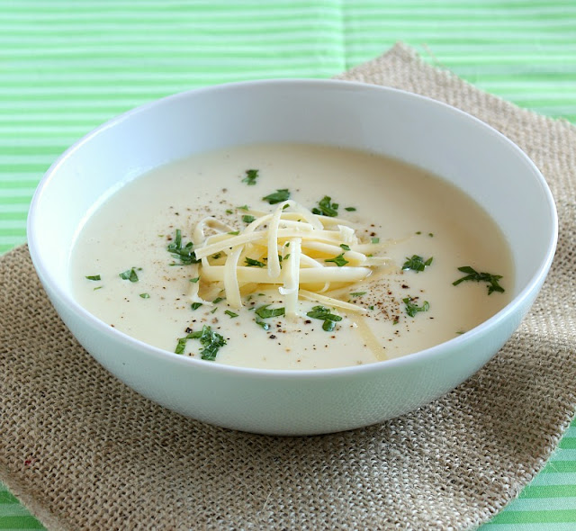 Vanilla Clouds and Lemon Drops Cauliflower & Gruyere Soup {And