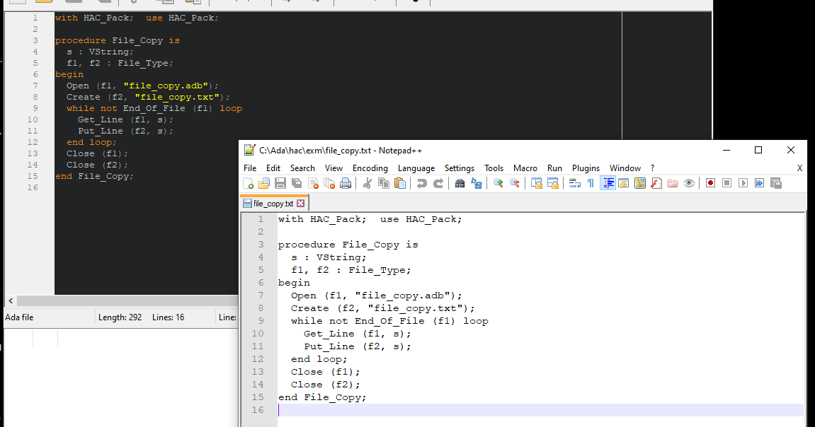 Gautier's blog: HAC v.0.06 - Text File I/O