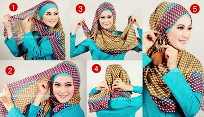 gambar tutorial hijab segi empat Modern terbaru 2015 gambar tutorial hijab segi empat Modern terbaru 2015