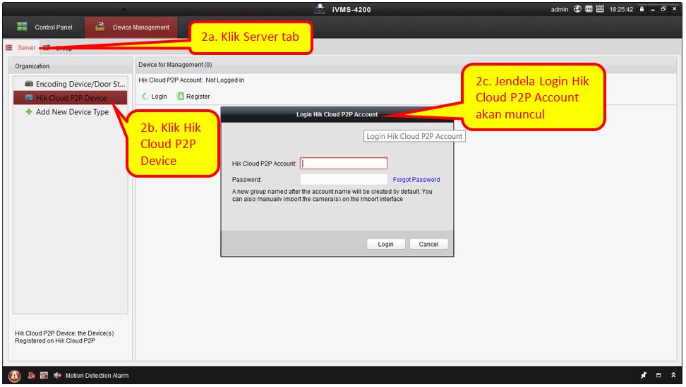 Cara mengaktifkan opsi Cloud P2P Device pada IVMS4200