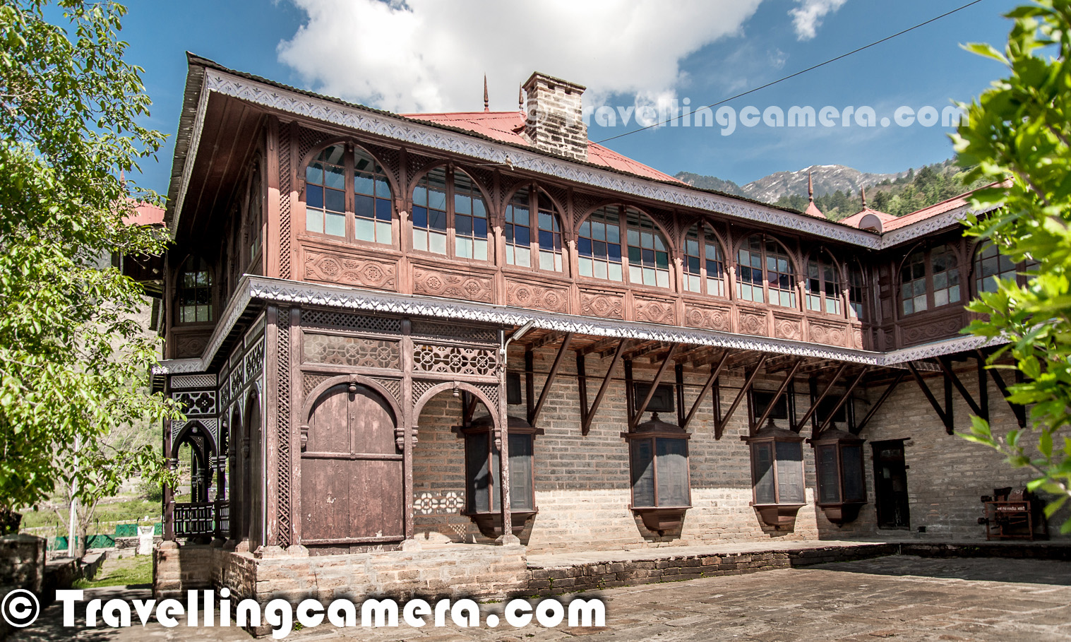 The Shrikhand View A Royal Palace And Grand Heritage Site In Sarahan Town Surrounded By Snow Covered Himalayan Mountain Range Of Himachal Pradesh