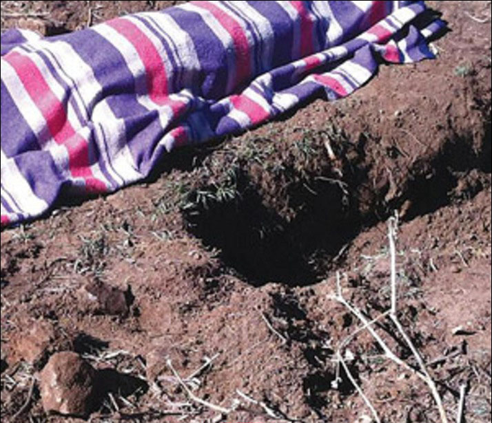 Woman found buried alive in a shallow grave