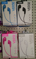 COLBY Verse precision sound earbuds blue pink black white DOLLA TREE