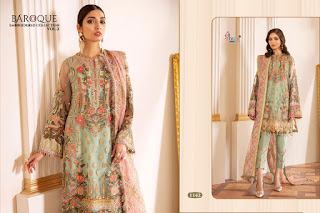 Shree Fab Baroque Embroidered Vol 2 Pakistani Suits Collection In Wholesale Rate 