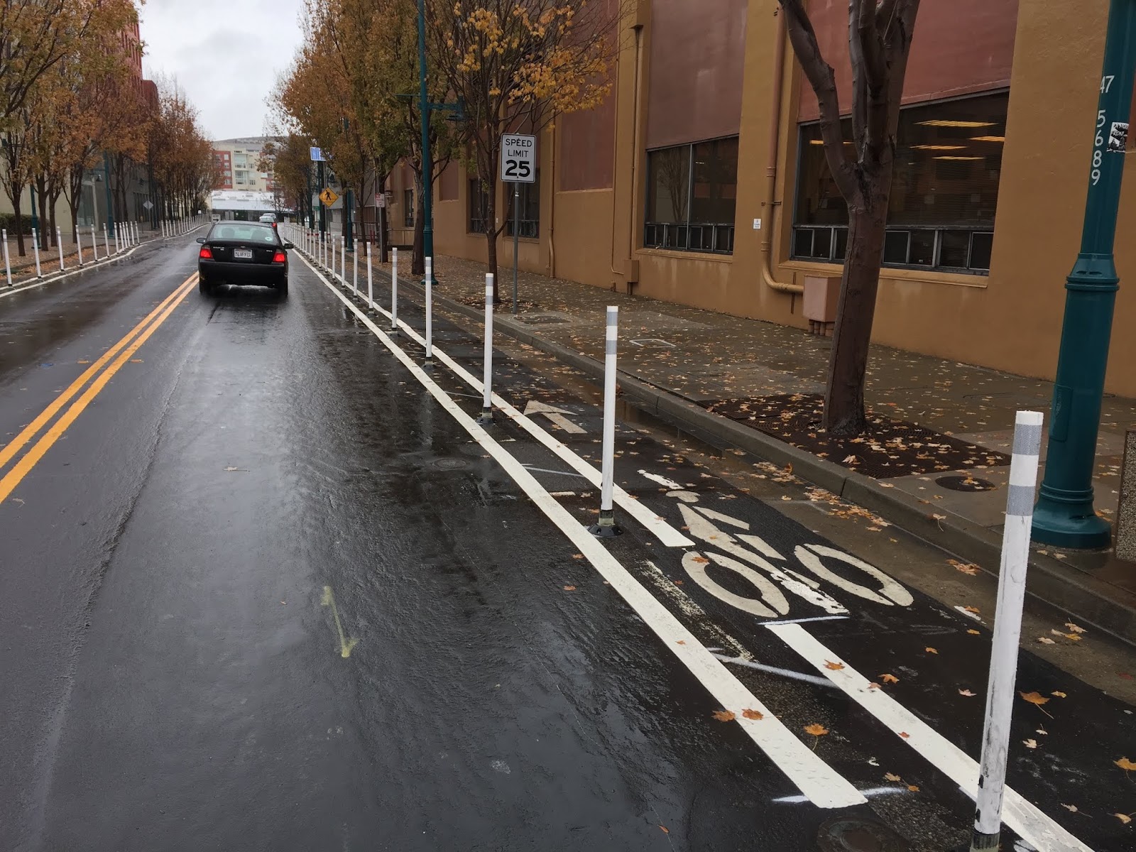 protected bicycle lanes