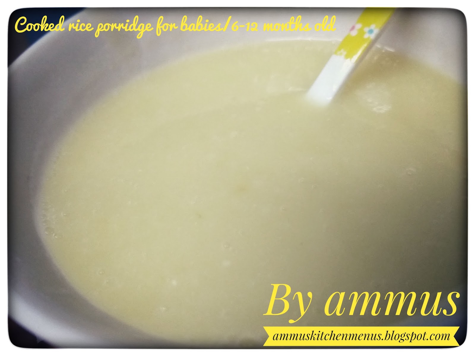 My Cooking Recipes Cooked rice porridge for babies/infants/ 712