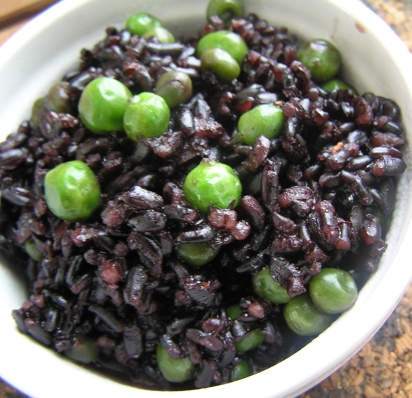 The Melting Pot: Black Forbidden Rice with Green Peas