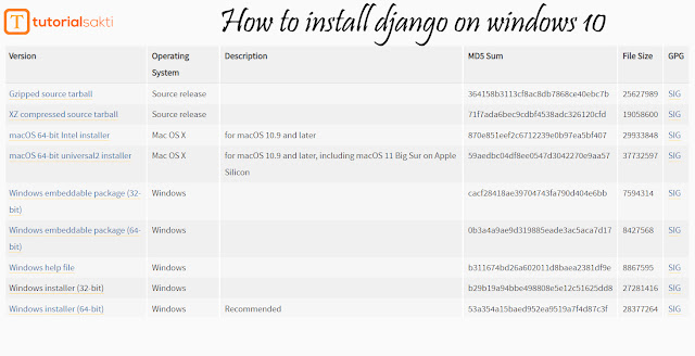 Cara Install Django di Windows 10