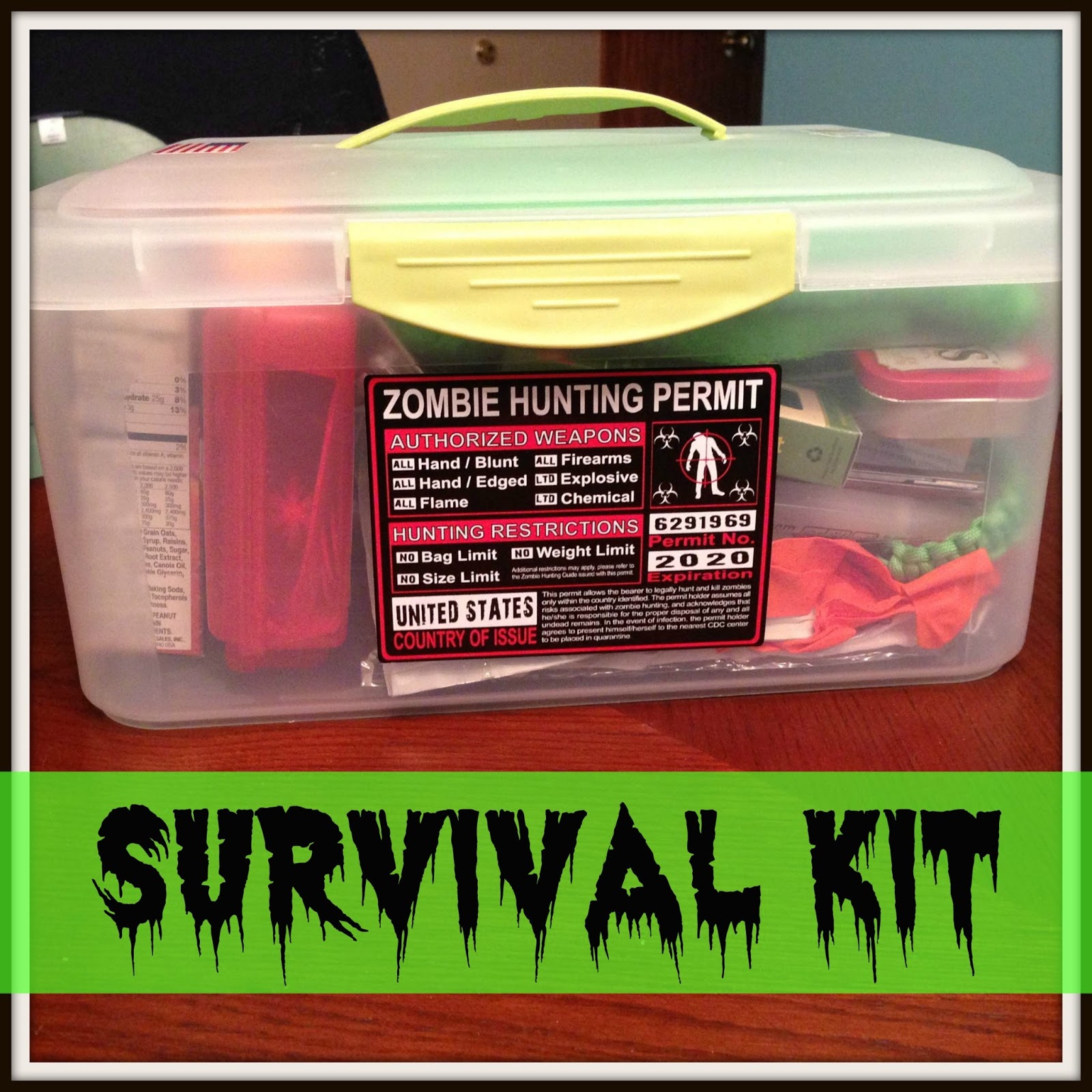 Guest Post - Zombie Apocalypse Survival Kit - Glued To My Crafts
