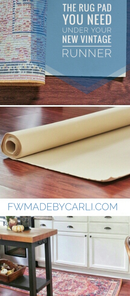 THE Rug Pad You NEED Under Your New Vintage Runner! And a Giveaway! - Made  by Carli